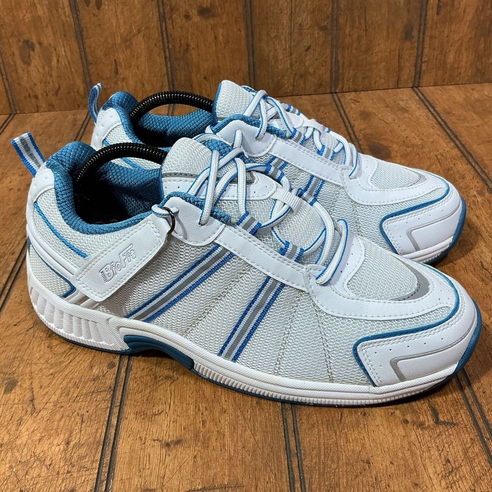 BIOFIT Orthofeet 910 Sneakers Women's 10 2E XWide Tahoe White Blue Walking Shoes